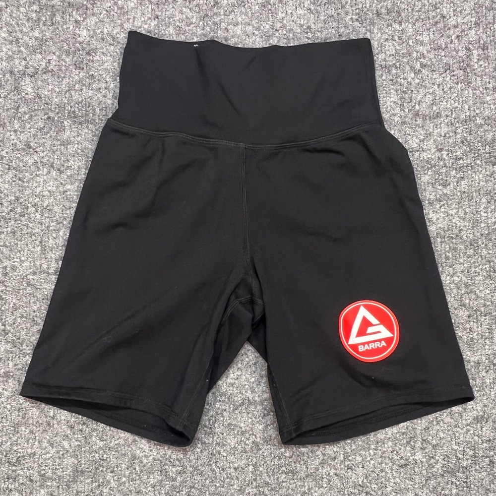 Gracie Barra Jiu-Jitsu Bike Shorts Girls 8-10 Black Compression Training BJJ